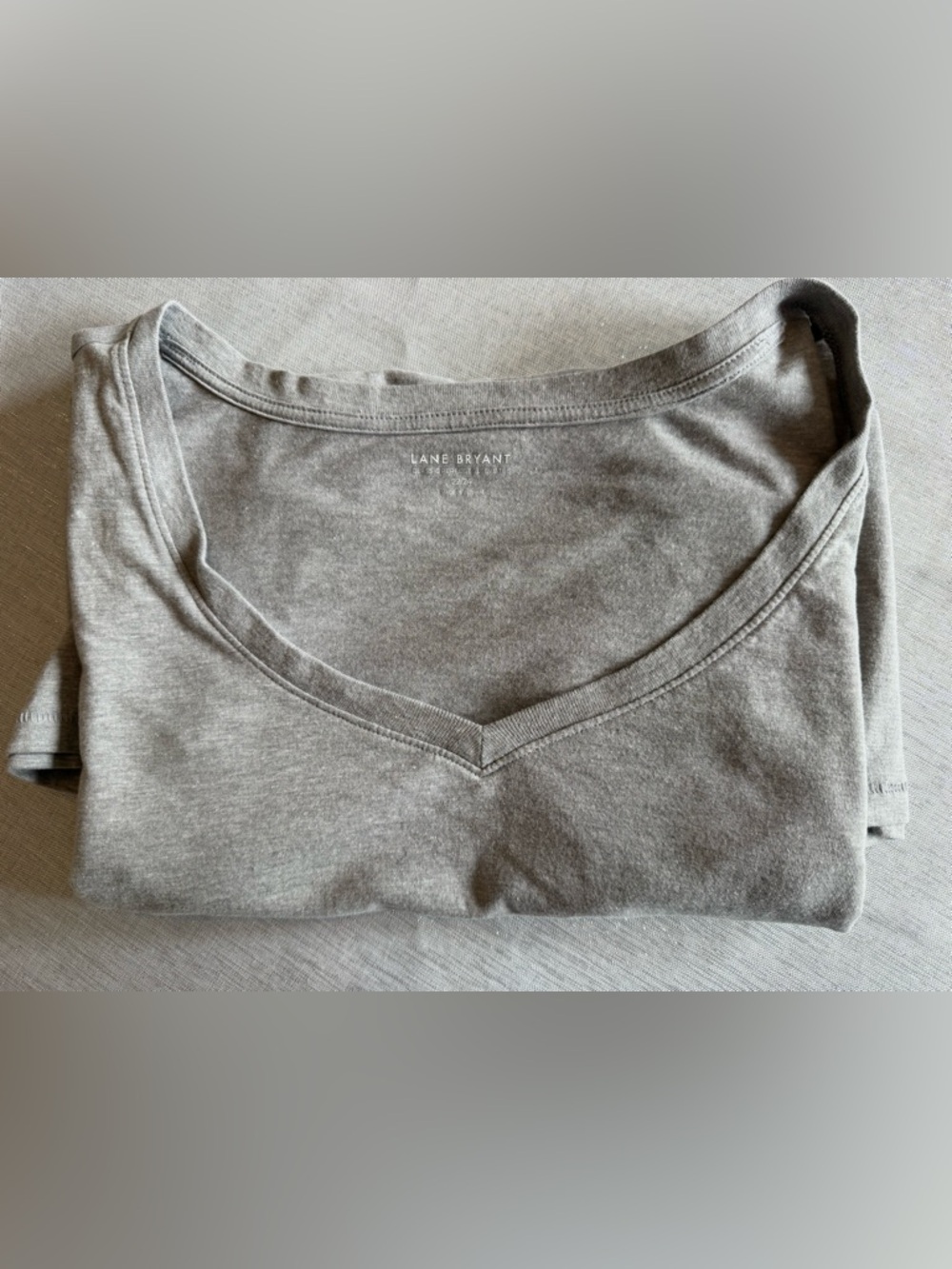 Lane Bryant Heather Gray Classic Sleeve Tee